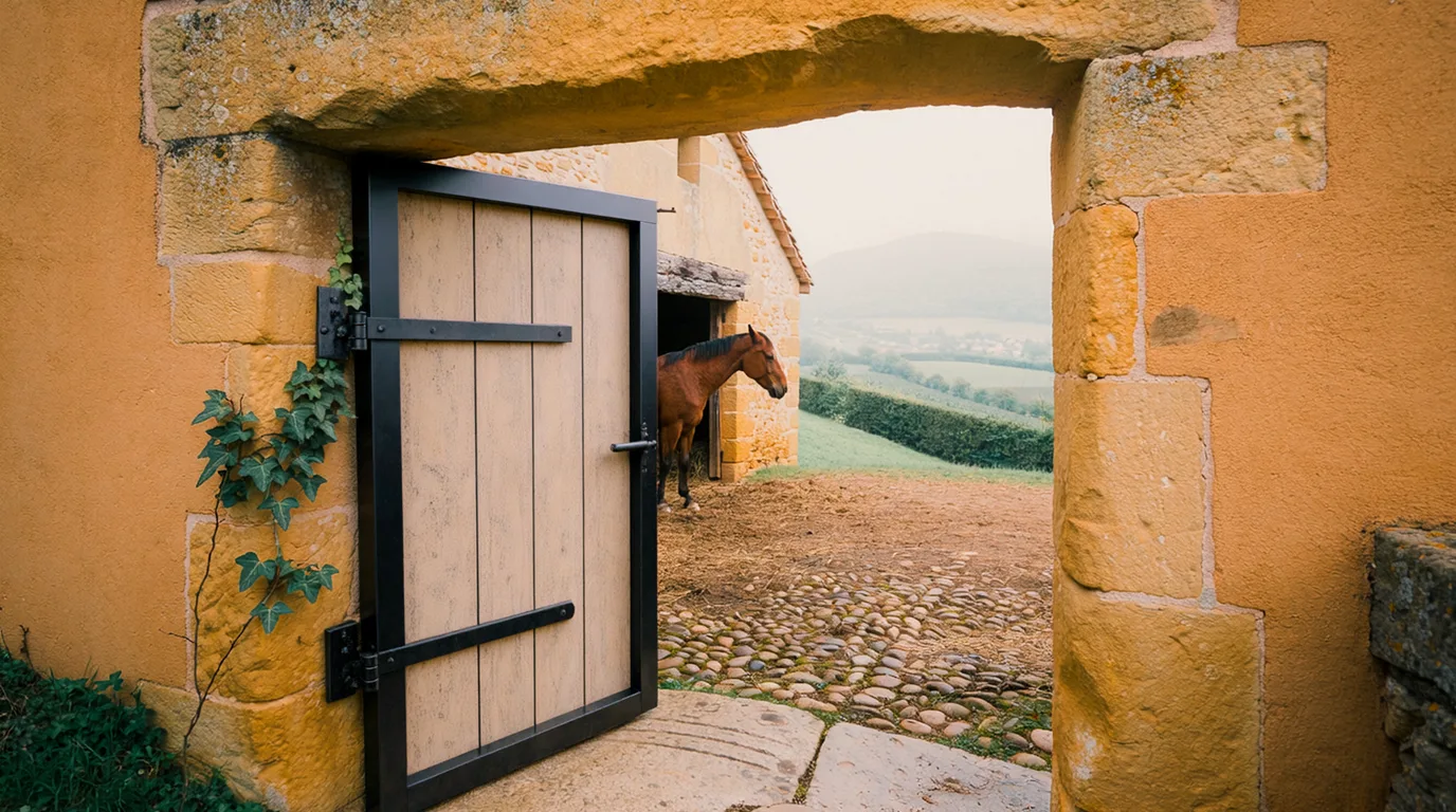 Entrée, Élevage d'Ellbe, centre équestre à Groslée-Saint-Benoit